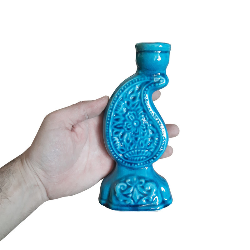 شمعدان سرامیکی مدل ترمه کد ۱
