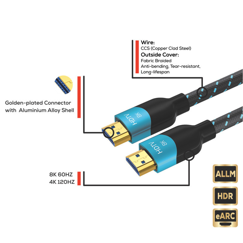 کابل HDMI تسکو مدل GHC 71 HERA 8K با طول 2 متر