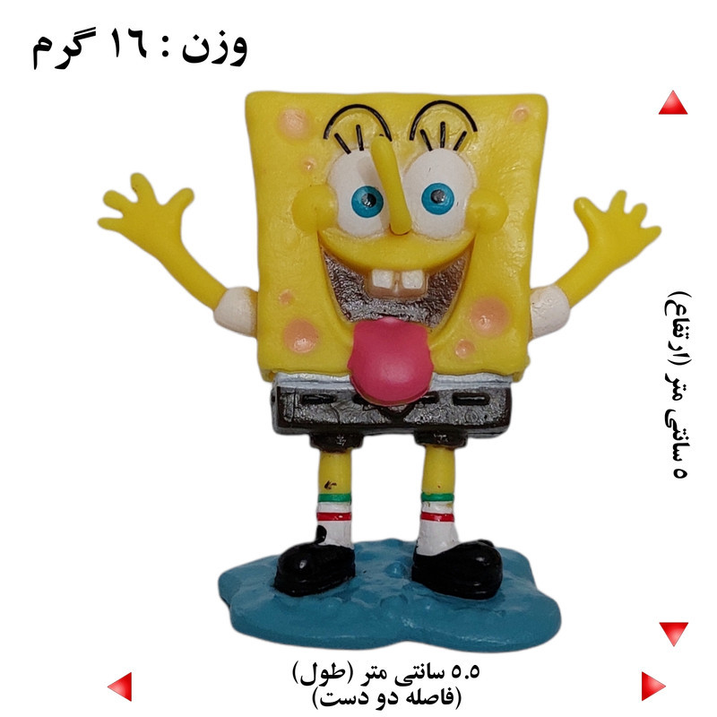 فیگور مدل باب اسفنجی کد 8-2BAB مجموعه 8 عددی