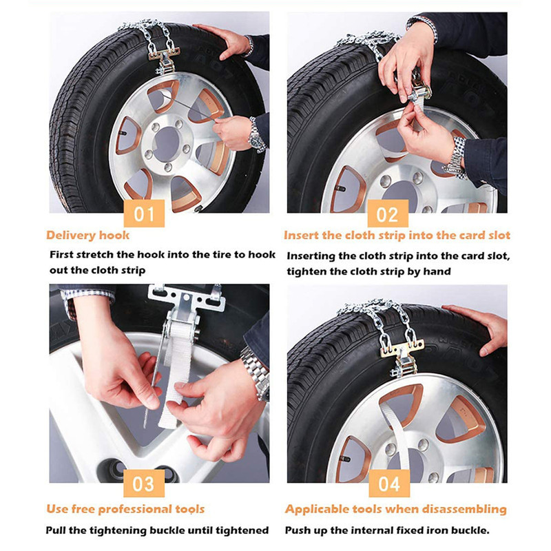 زنجیر چرخ رویال اسپرت مدل SNOW PLUS مناسب برای لیفان X50 بسته 6 عددی