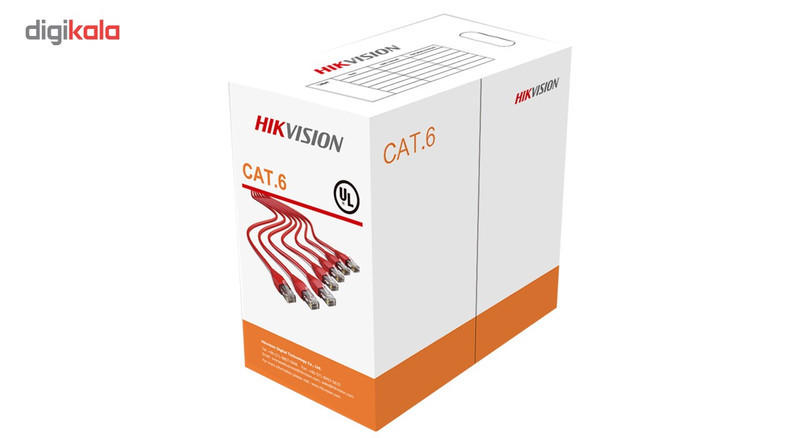 رول کابل شبکه Cat 6 سایز 23AWG هایک ویژن مدل DS-1LN6-UU طول 305 متر