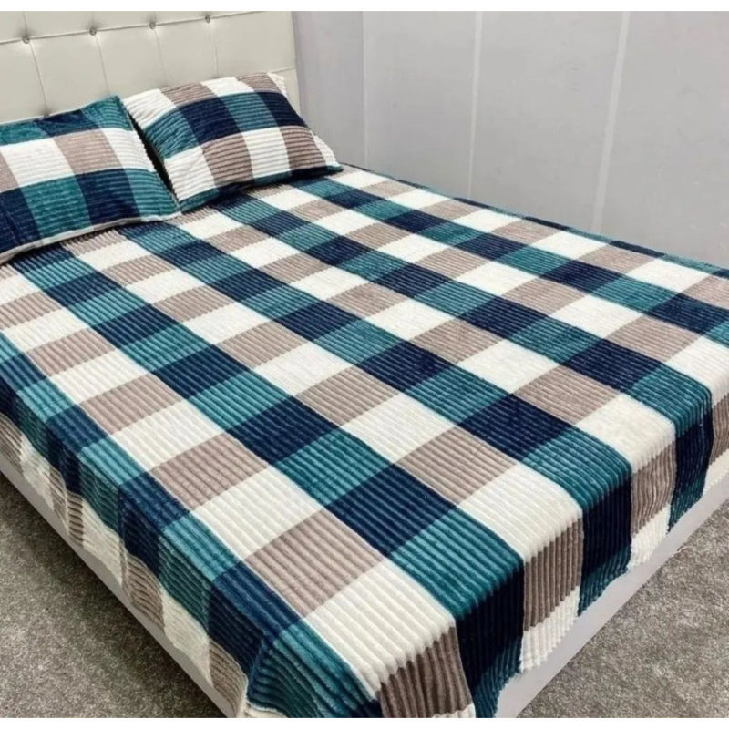 پتو مدل پلیسه چهار خونه سایز200*150 سانتی متر