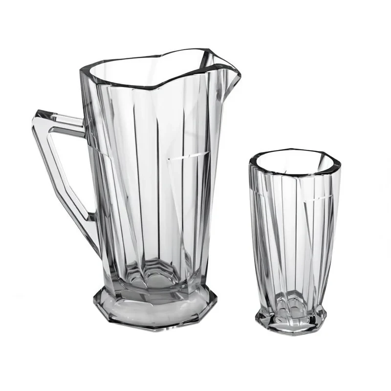 سرویس پارچ و لیوان 7 پارچه شیشه و بلور اصفهان مدل اسکوئر