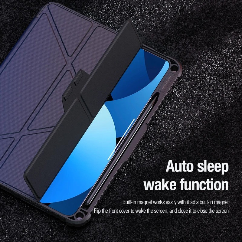 کیف کلاسوری نیلکین مدل Bumper Pro Leather Multi-Angle Folding مناسب برای تبلت اپل iPad Pro 11 2025  Pro 11 2024
