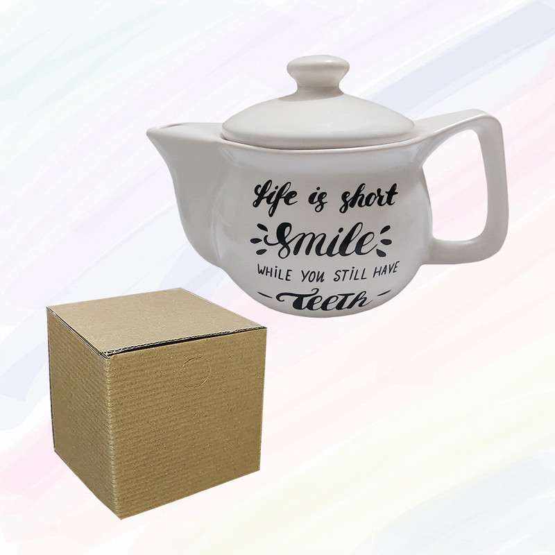 قوری طرح نوشته Life is Short کد 160219
