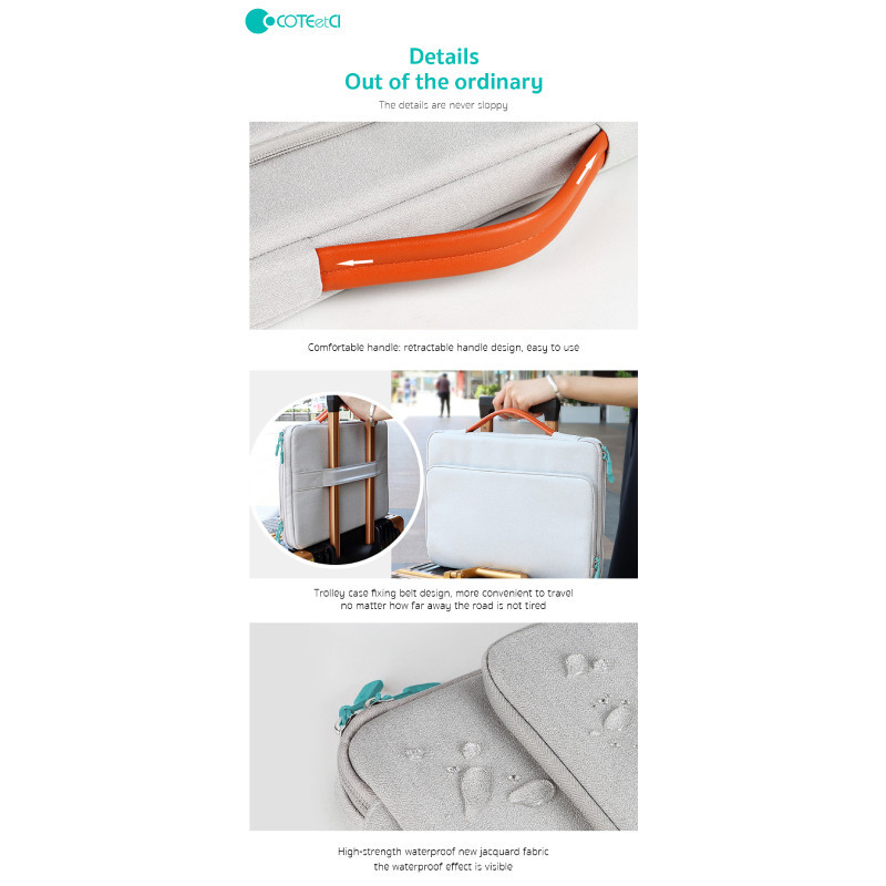 کیف لپ تاپ کوتتسی مدل NoteBooK Double handle inner bag 14015-S-BK مناسب برای لپ تاپ 13 اینچی