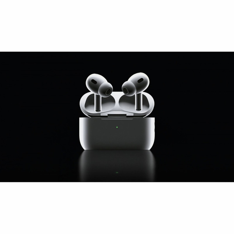 هدفون بلوتوثی اپل مدل AirPods Pro 2nd Generation با نویز کنسلینگ فعال (ANC)، نویز کنسلینگ میکروفون (ENC)، درگاه شارژ USB Type-C، با قابلیت شارژ بی‌سیم، دارای میکروفون دوگانه از نوع Beamforming، مقاومت در برابر رطوبت و عرق