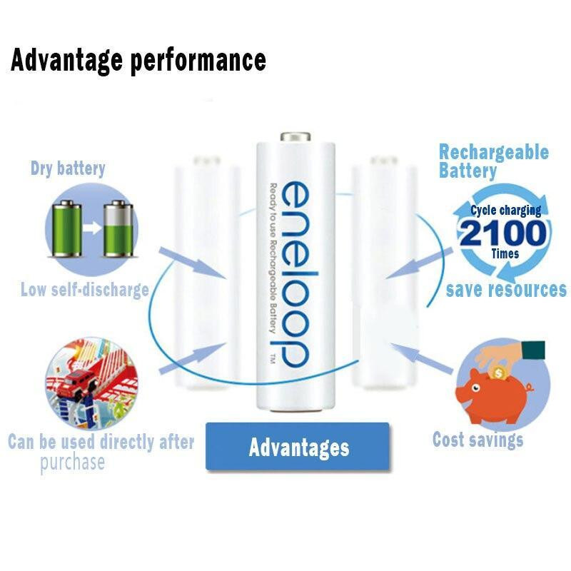 باتری نیم قلمی قابل شارژ پاناسونیک مدل eneloopBK-4MCCE(HR03) بسته 4 عددی