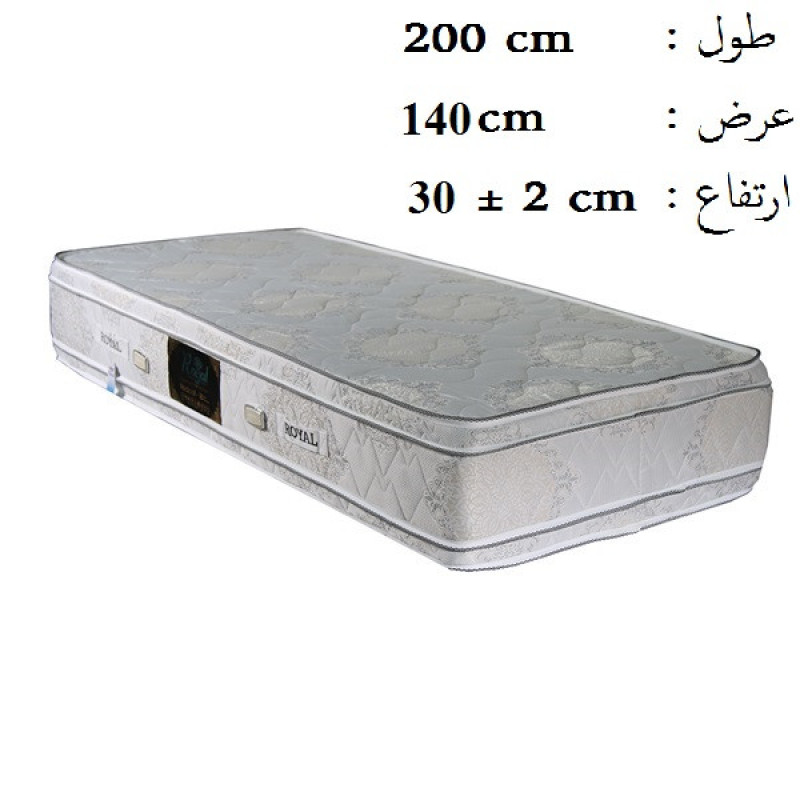 تشک رویال مدل مدیکال سوپر طبی فنری کد M10P دو نفره سایز 200 × 140 سانتی‌ متر