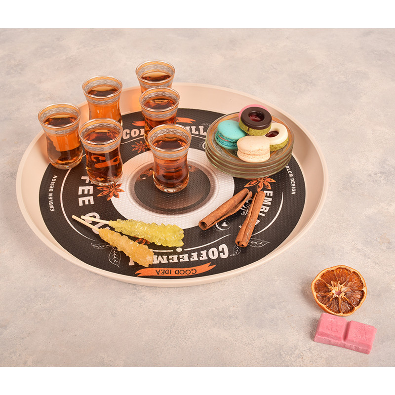 سینی مهروز مدل S-6003-28 طرح Coffee