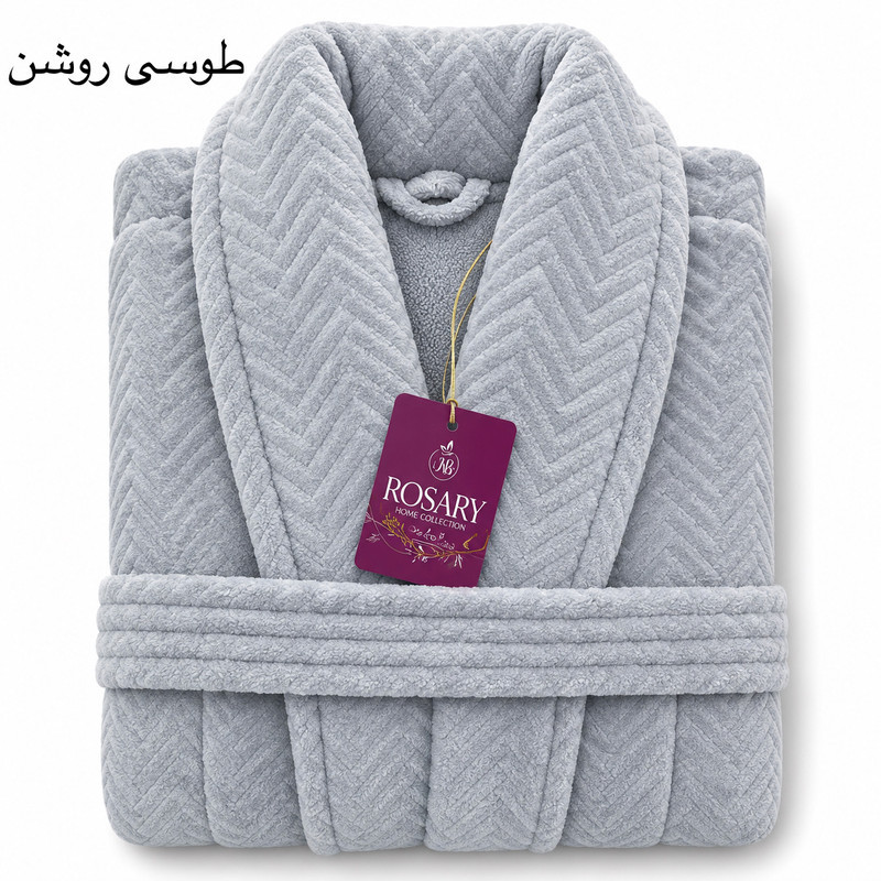 حوله پالتویی روزاری مدل تورال سایز 125×130 سانتی متر مناسب برای محدوده قد 165 تا 190 سانتی متر