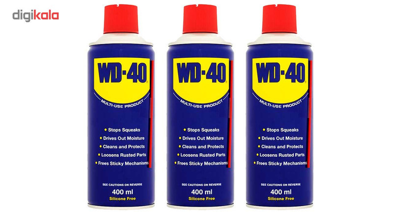 پک اسپری روان کننده WD-40 مدل GUMMY حجم 400 میلی لیتر بسته 3 عددی