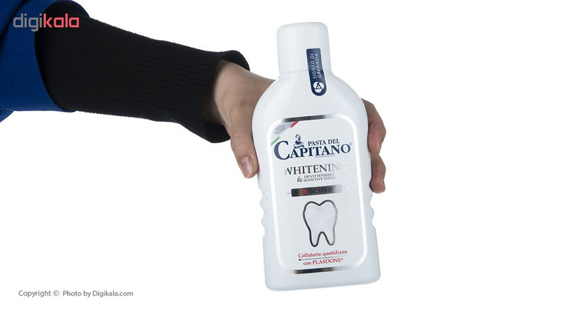 دهانشویه دندانهای حساس حاوی سفید کننده پاستا دل کاپیتانو مدل Sensitive+Whitening Mouthwash حجم 400 میلی لیتر