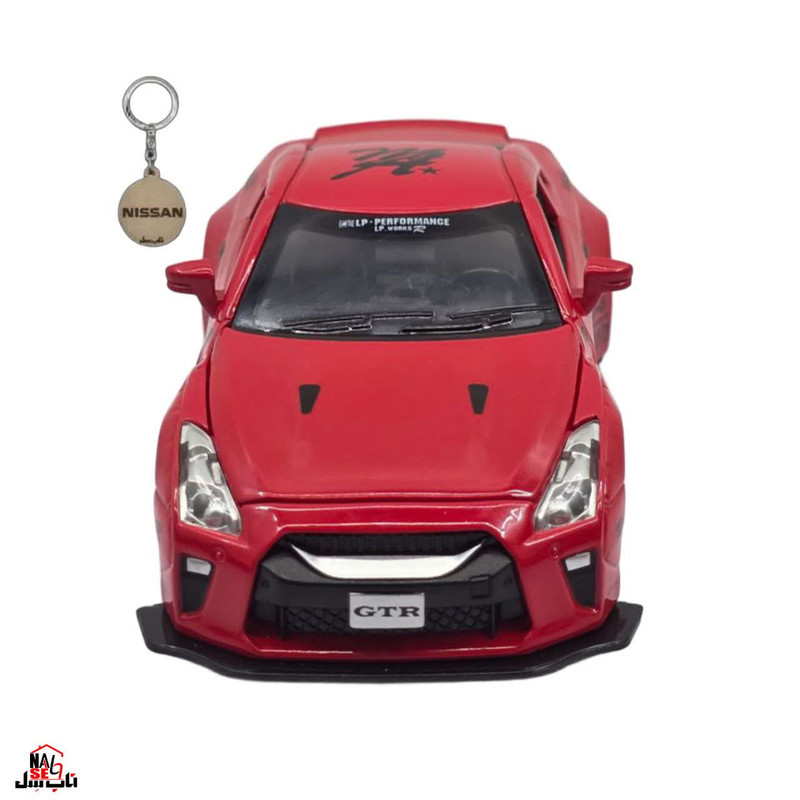 ماکت ماشین ناب سل مدل نیسان جی تی آر فلزی موزیکال چراغدار اسپرت NISSAN GTR SPORT به همراه جاسوییچی