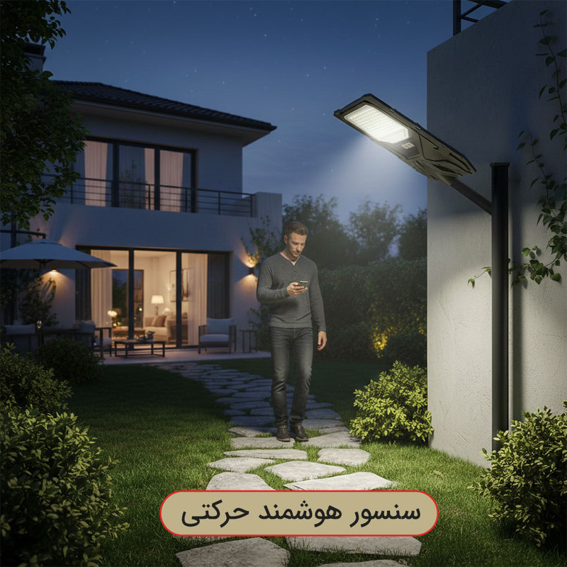 پروژکتور خیابانی 100 وات مدل سولار سنسوردار 100LM کد 807