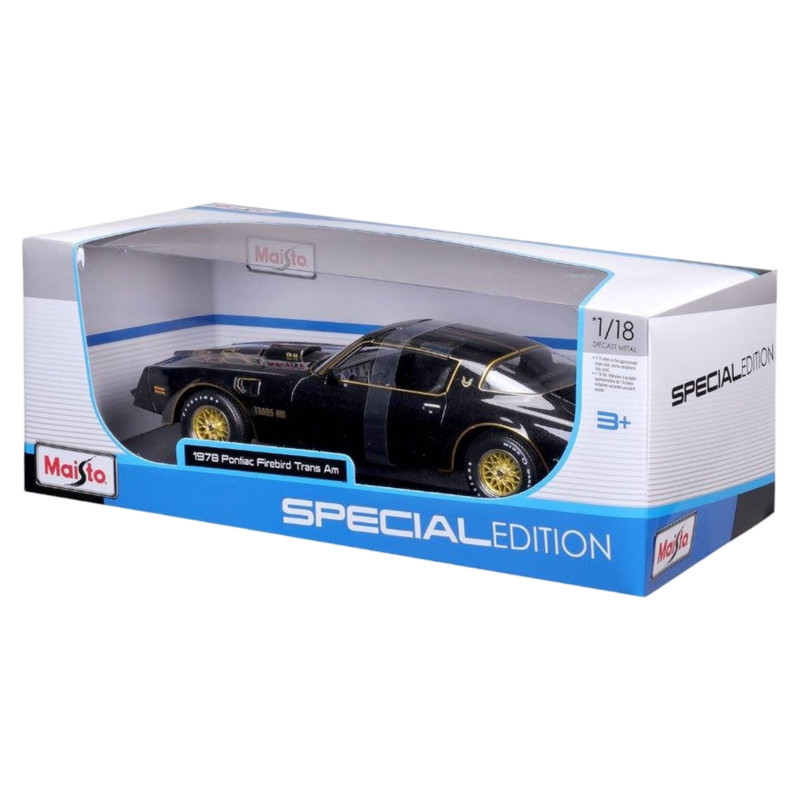ماشین بازی مایستو مدل 1978 Pontiac Firebird Trans Am فلزی غیرکنترلی مقیاس 1:18 با در بازشونده از بغل و الهام از نمونه واقعی