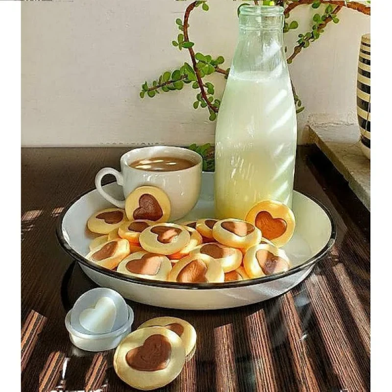 کاتر شیرینی پزی به گز مدل قلبی مجموعه 2 عددی