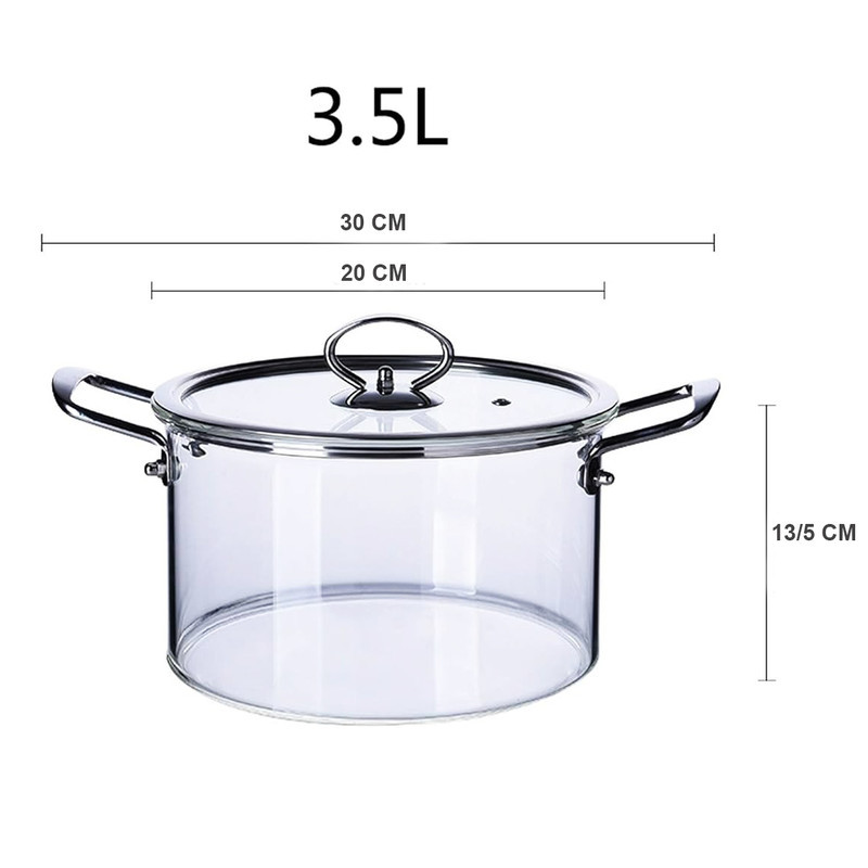 قابلمه لراوا مدل شیشه ای کد 35L سایز 20