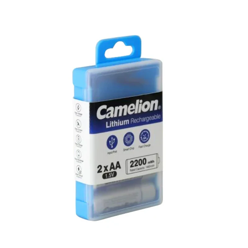 باتری قلمی قابل شارژ کملیون مدل 1.5VLi-AA2200 بسته دو عددی