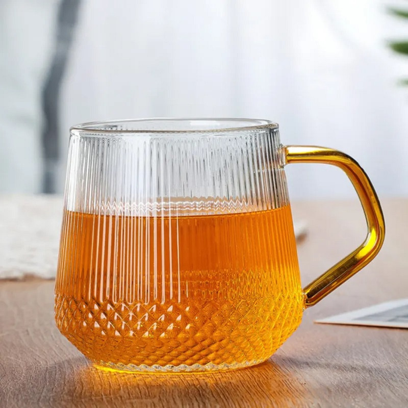 لیوان مدل طرح دار دسته رنگی کد 868