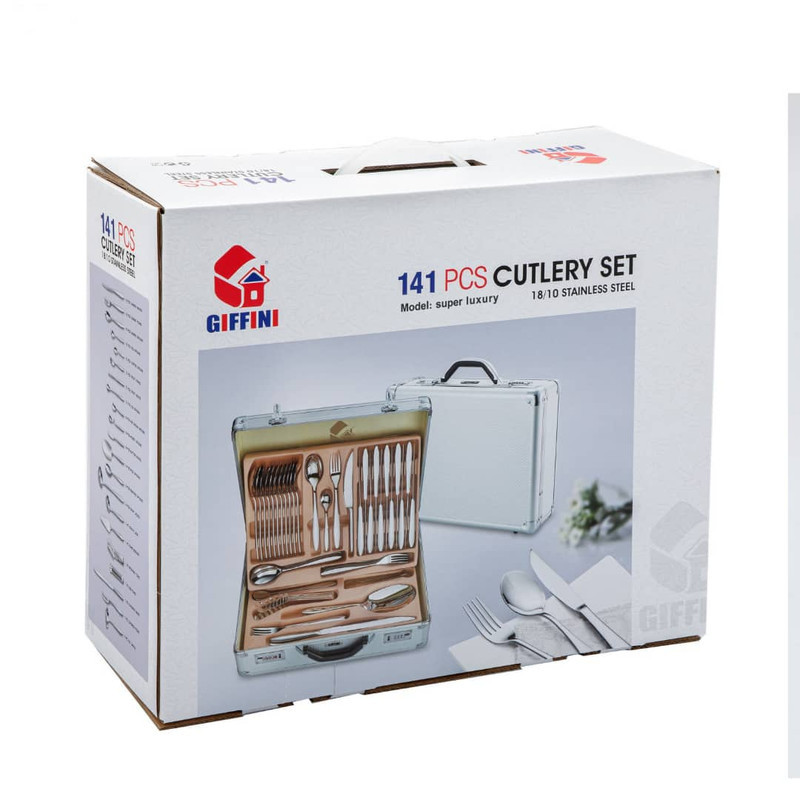 سرویس قاشق و چنگال 141 پارچه جی فی نی مدل R-941 لاکچری