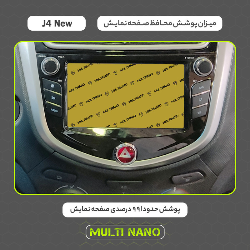 محافظ صفحه نمایش خودرو مولتی نانو مدل X-S1N مناسب برای جک J4 New