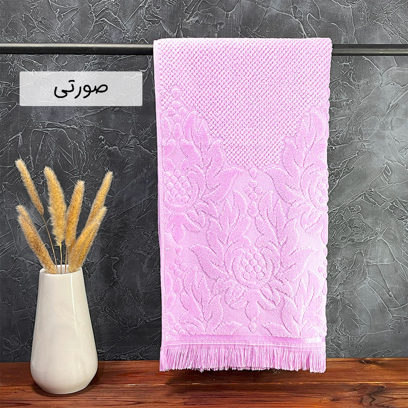 حوله دست و صورت بهباف آذر طرح سویل سایز 45×90 سانتی متر