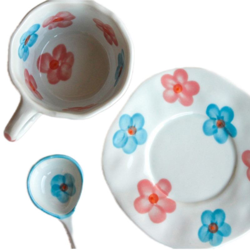 سرویس چای خوری 2 پارچه 1 نفره مدل Flower کد 131