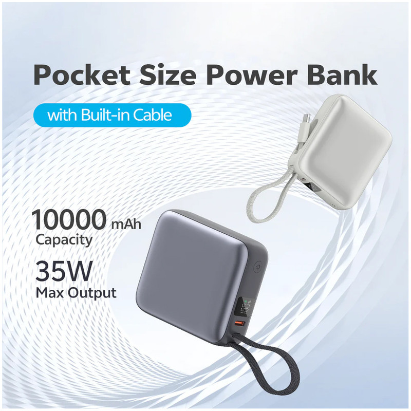 پاوربانک 35 وات کیو سی وای مدل PB10C ظرفیت 10000 میلی‌آمپر ساعت