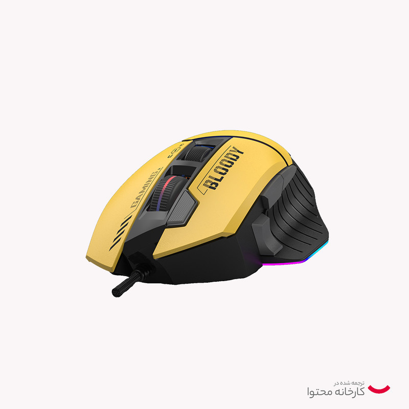 ماوس گیمینگ بلادی مدل  W95 Max Sport Lime Activated