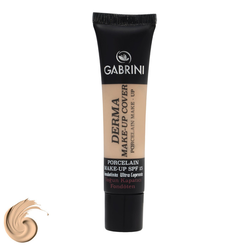 کرم پودر مایع SPF 15 کابرینی مدل Derma شماره 101 مناسب برای انواع پوست حجم 40 میلی‌لیتر