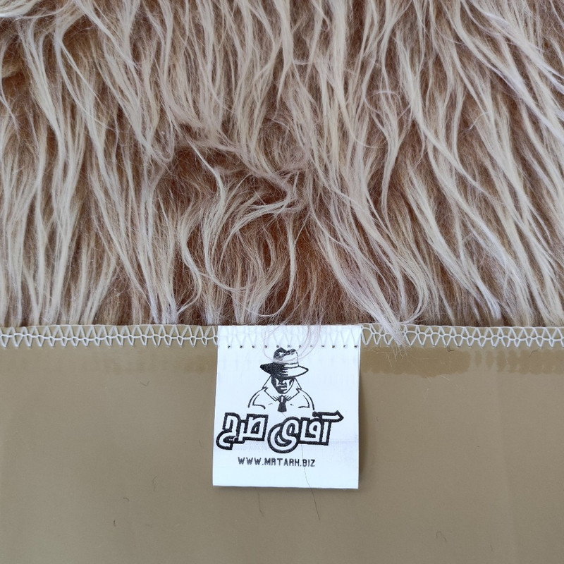 فرش ماشینی آقای طرح مدل Rectangle زمینه نسکافه ای