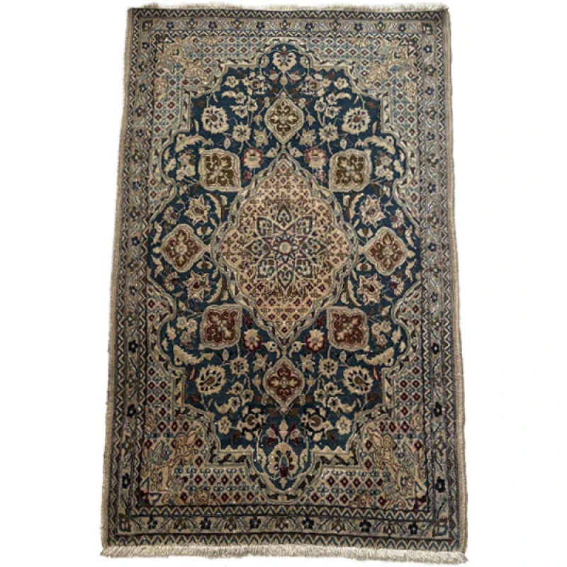 کلاژ کناره دستباف 2 متری مدل فارس کد Nkpa.ha.f77 زمینه کرم