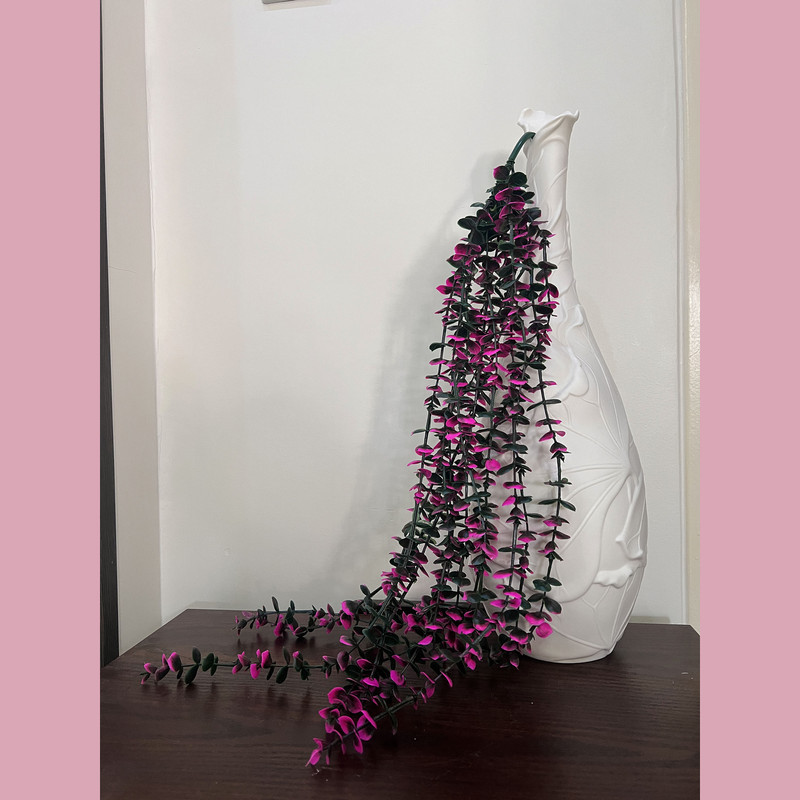 گل مصنوعی شمشاد پاکوتاه با ابعاد 15 × 15 × 70 سانتی‌متر و وزن 100 گرم
