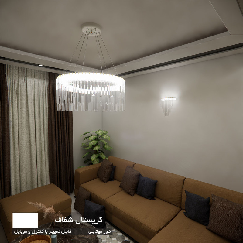 لوستر نورکیا مدل تک حلقه قندیلی کد 1R-55G