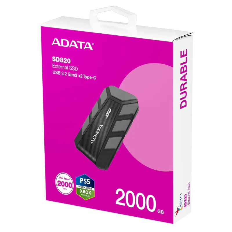 اس اس دی اکسترنال ای دیتا مدل SD820 ظرفیت 2 ترابایت رابط USB 3.2 Gen2