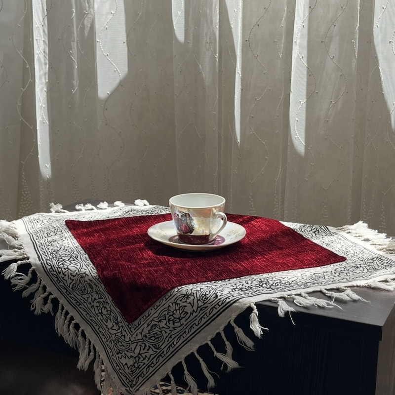 رومیزی مدل مخمل سایز 40x40 سانتی‌متر