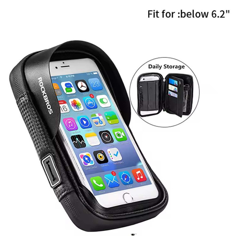 کیف جلوی فرمان دوچرخه راک براس مدل phone bag کد 2048