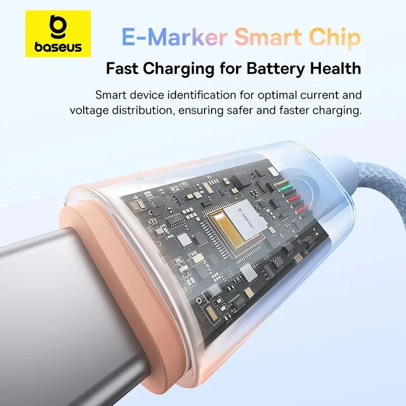کابل USB-C بیسوس مدل Discolor Series 100W طول 2 متر