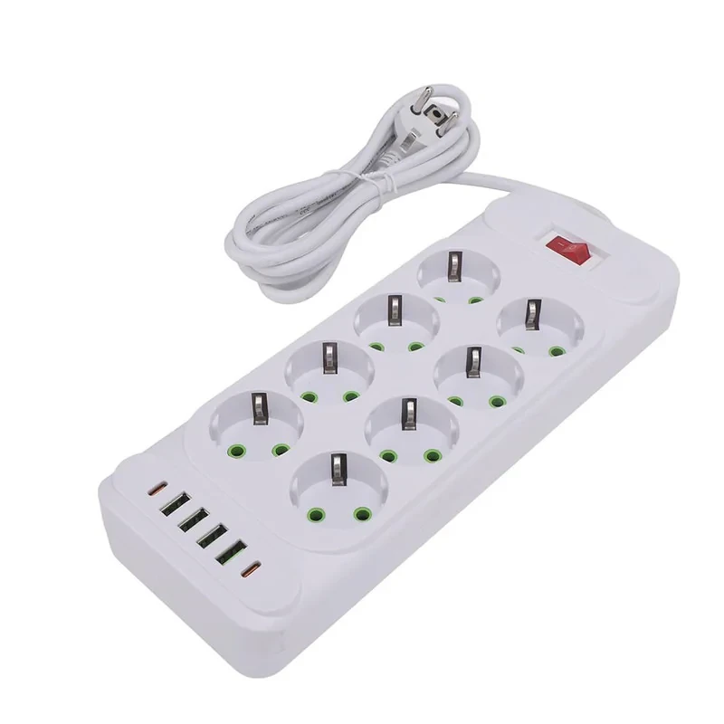 چندراهی برق پاورسوکت مدل F34u Type-C هشت خانه