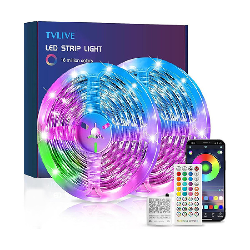 ریسه ال ای دی مدل فول کالر هوشمند بلوتوثی کد ‎YC-5050 طول 10 متر