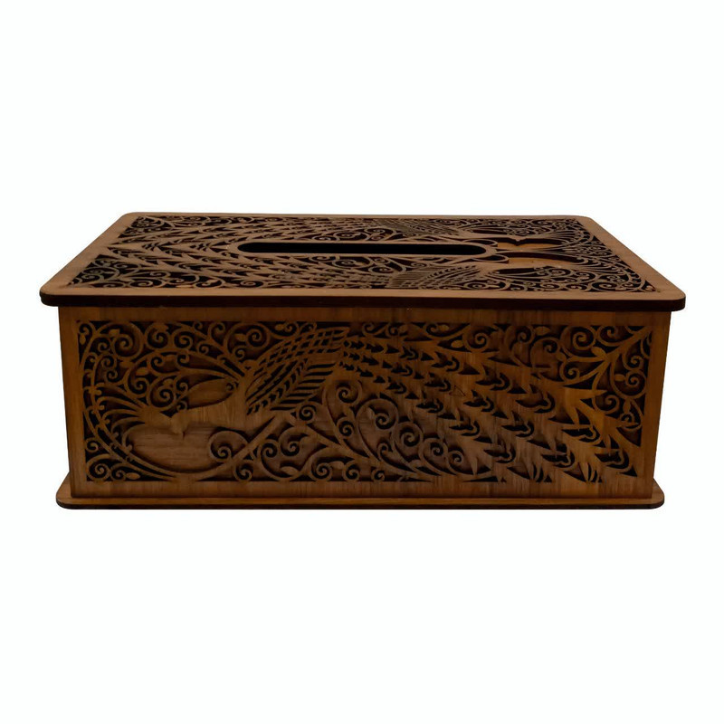 جعبه دستمال کاغذی طرح طاووس مدل ch008