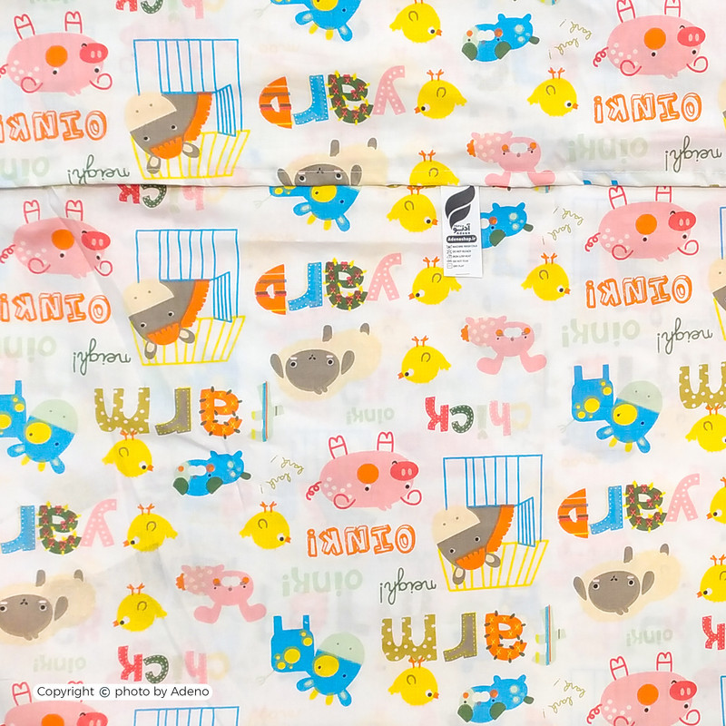 ملحفه فیلور کودک آدنو مدل Zoo کد FI13 سایز 100x150 سانتی متر