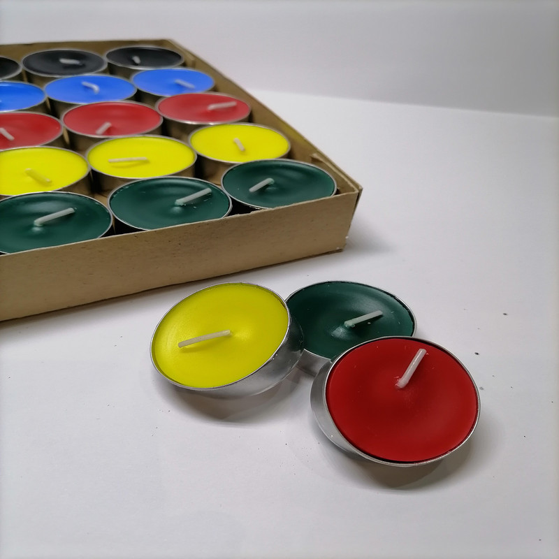 شمع وارمر مدل پنج رنگ Cndl Tealight مجموعه 50 عددی