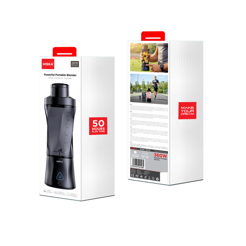 شیکر شارژی هیسکا مدل HR-87 گنجایش 0.7 لیتر