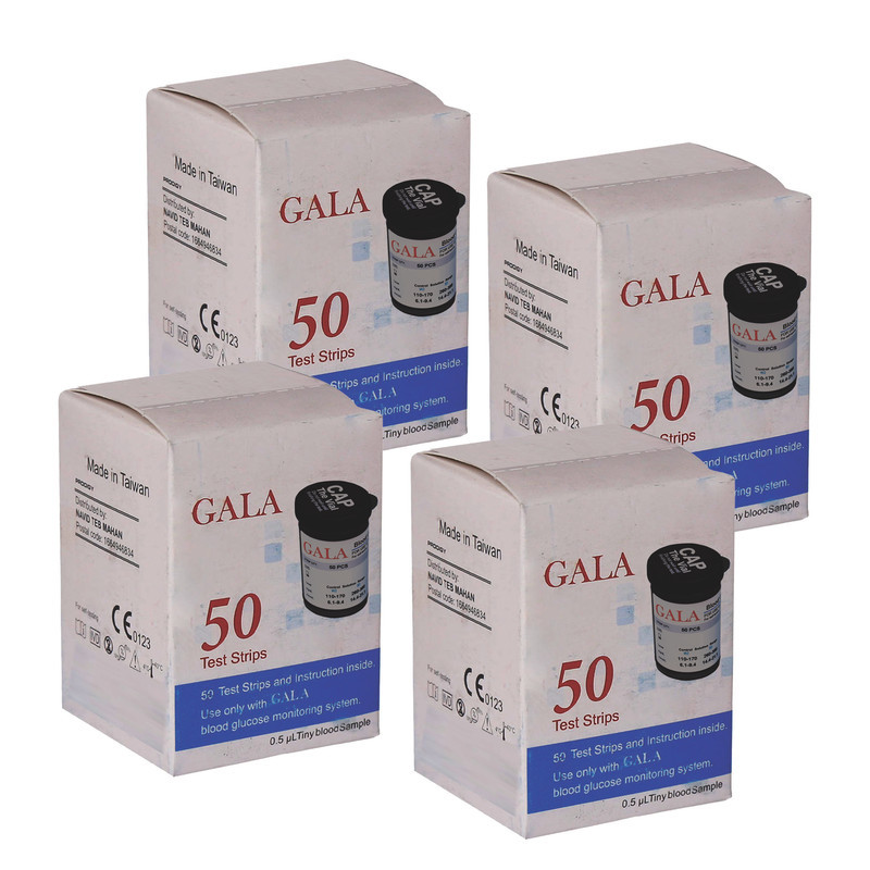 نوارتست قندخون گالا مدل OK-2AJ چهار بسته 50 عددی