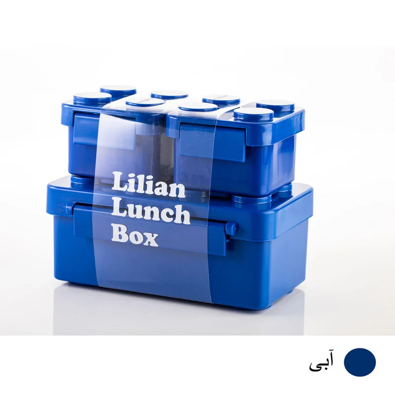 ظرف غذای 3 تکه کودک هوکیا مدل لگو