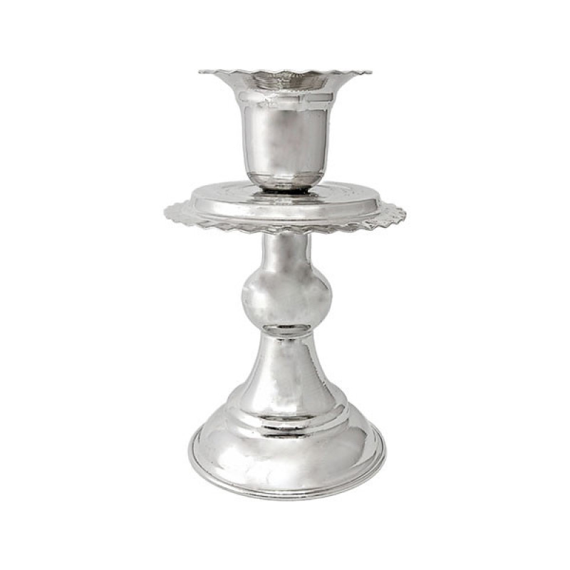 شمعدان مسی مدل پایه دار کروم کد ZH230.1