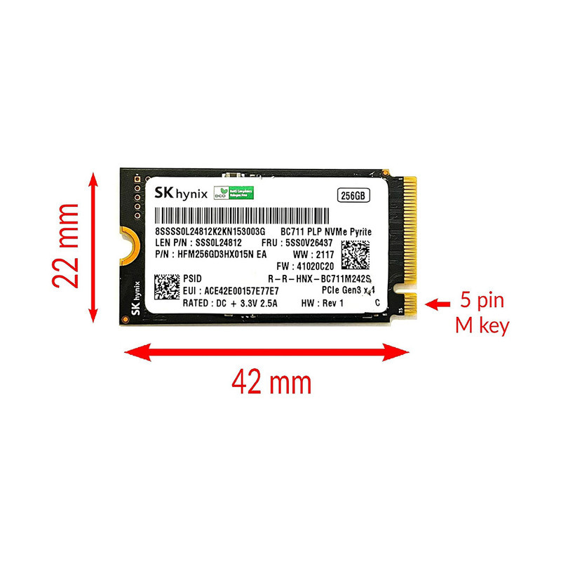 اس اس دی اینترنال اس کی هاینیکس مدل BC901 PCIe 4.0 NVMe M.2 ظرفیت 256 گیگابایت