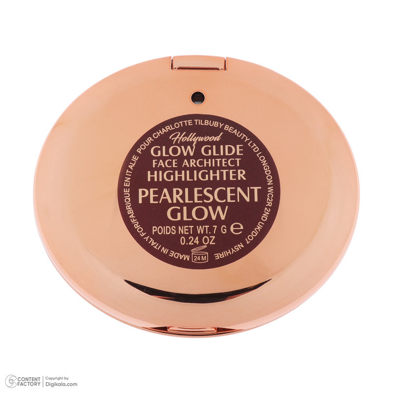 هایلایتر شارلوت تیلبری با شماره رنگ 77491، جلوه براق و تناژ صدفی مدل pearlescent glow، مناسب استفاده روزانه